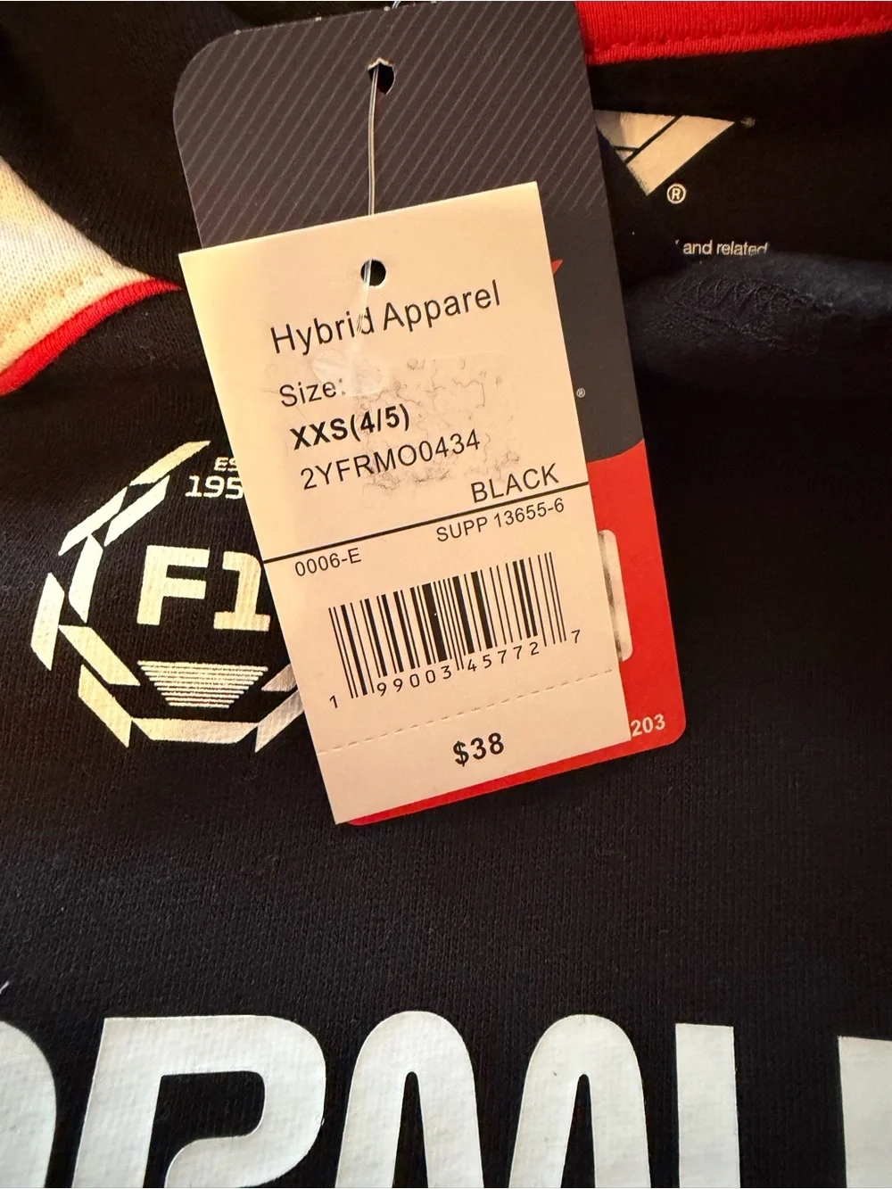 Formula 1 Kids Black Racing Hoodie- MIAMI detail on back